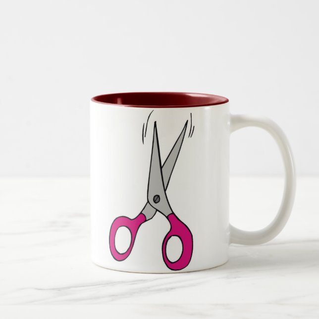 Scissors Two-Tone Coffee Mug (Right)