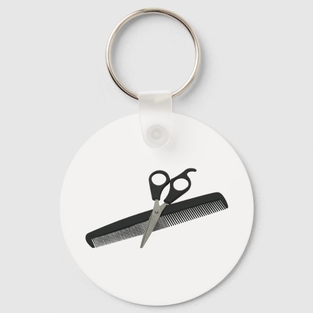 ScissorsComb052010 Key Ring (Front)