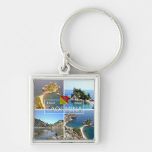 SCL017 TAORMINA Isola Bella, Mosaic, Sicily Key Ring