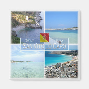 SCL023 SAN VITO LO CAPO - Mosaic - Sicily - Fridge Magnet