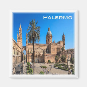 SCL030 PALERMO, Panorama, Sicily, Italy Fridge Magnet