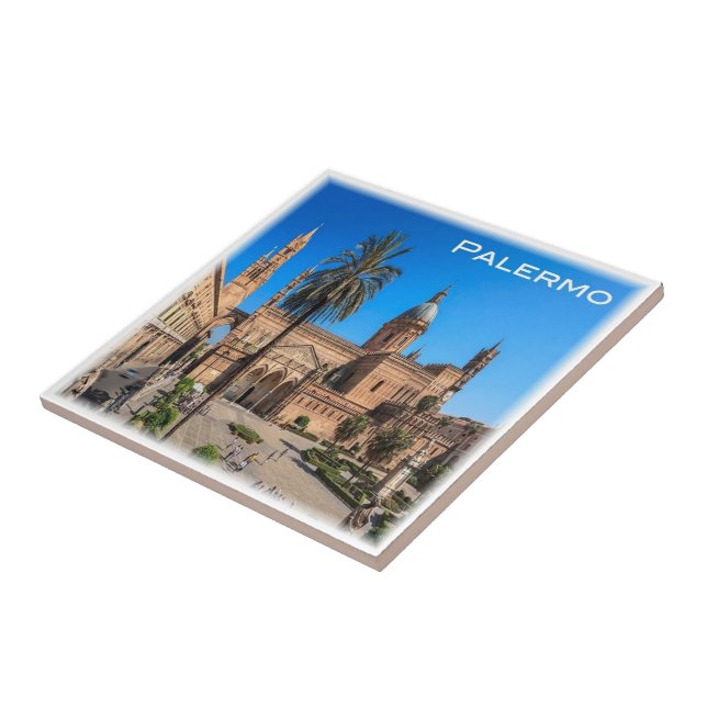SCL030 PALERMO, Panorama, Sicily,  Italy Tile (Side)