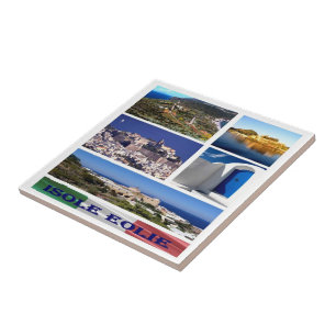 SCL033 AEOLIAN ISLANDS Mosaic, Sicily, Tile
