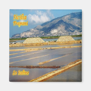 SCL058 TRAPANI - Le Saline - Sicily - Fridge Magnet