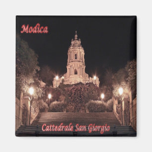 SCL077 MODICA, Saint George Cathedral, Fridge Magnet