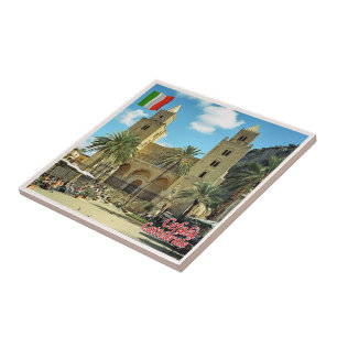 SCL085 CEFALU' Cathedral, Sicily, Italy, Tile