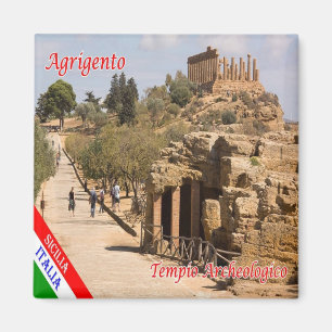 SCL093 AGRIGENTO, Temple Archeological, Fridge Magnet
