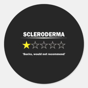 Scleroderma Awareness Humour One Star Rating Desig Classic Round Sticker