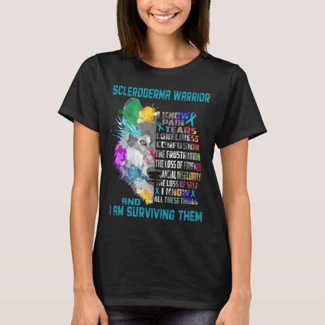 Scleroderma Awareness Ribbon Support Gifts T-Shirt (Front)