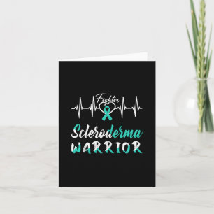 Scleroderma Awareness Warrior Heartbeat Fight Teal Card