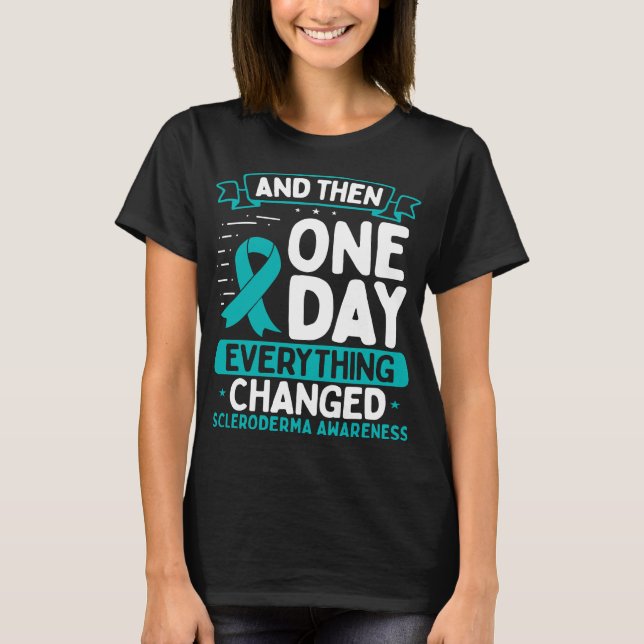 Scleroderma Awareness  Warrior Survivor Ribbon T-Shirt (Front)