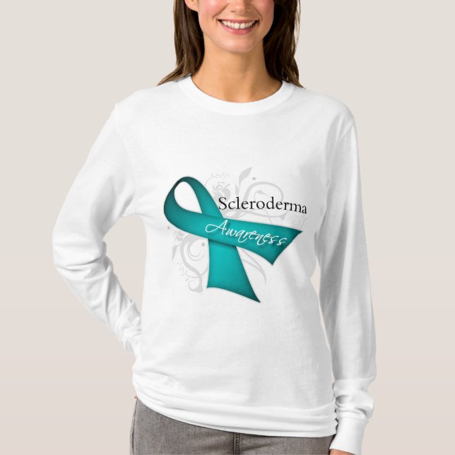 Scleroderma Disease Awareness Ribbon T-Shirt (Front)