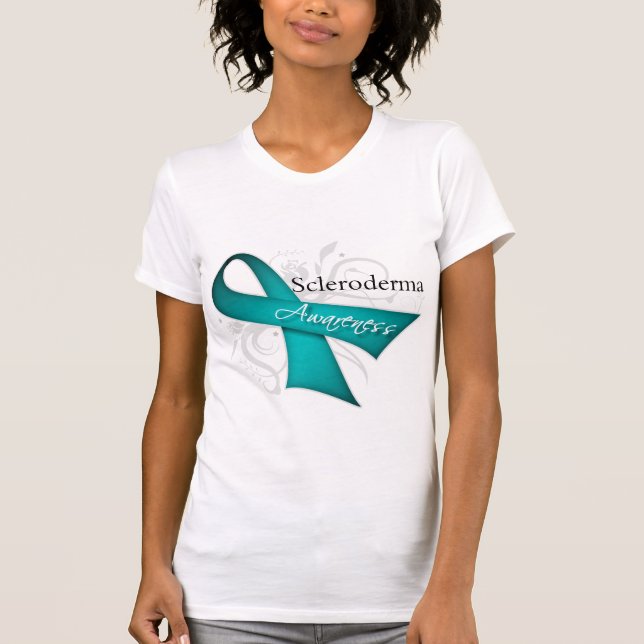 Scleroderma Disease Awareness Ribbon T-Shirt (Front)