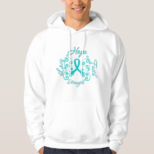 Scleroderma Hope Motto Butterfly Hoodie (Front)