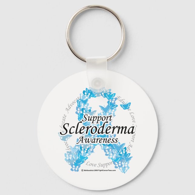 Scleroderma Ribbon of Butterflies Key Ring (Front)
