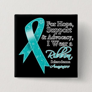 Scleroderma Support Hope Awareness 15 Cm Square Badge