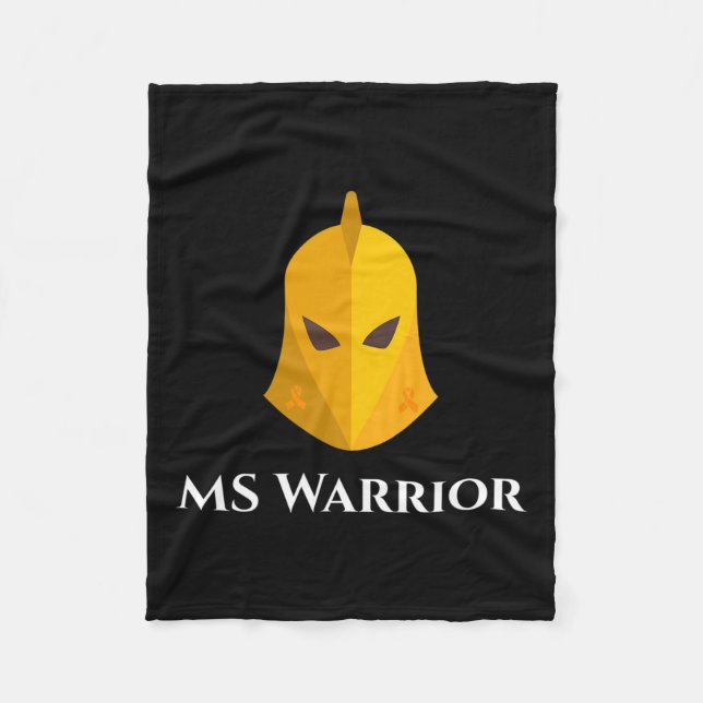 Sclerosis Awareness Knight Brave Ms Warrior  Fleece Blanket (Front)