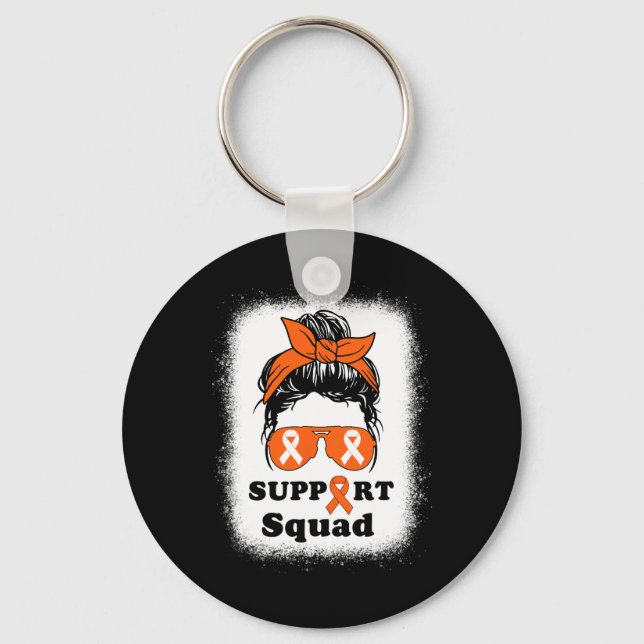 Sclerosis Awareness Messy Bun Support Squad Ms Mum Key Ring (Front)