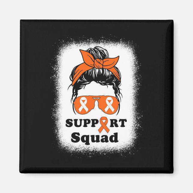 Sclerosis Awareness Messy Bun Support Squad Ms Mum Magnet (Front)