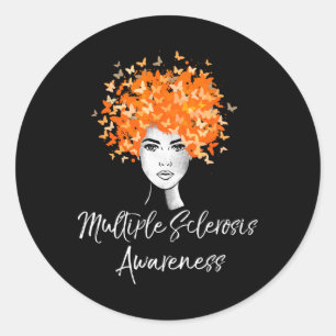 Sclerosis Awareness Ms Butterflies Classic Round Sticker