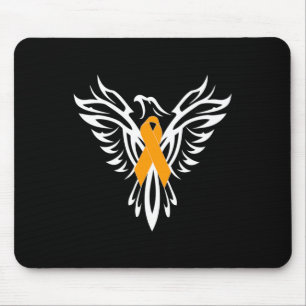 Sclerosis Awareness Orange Ribbon Phoenix  Mouse Pad
