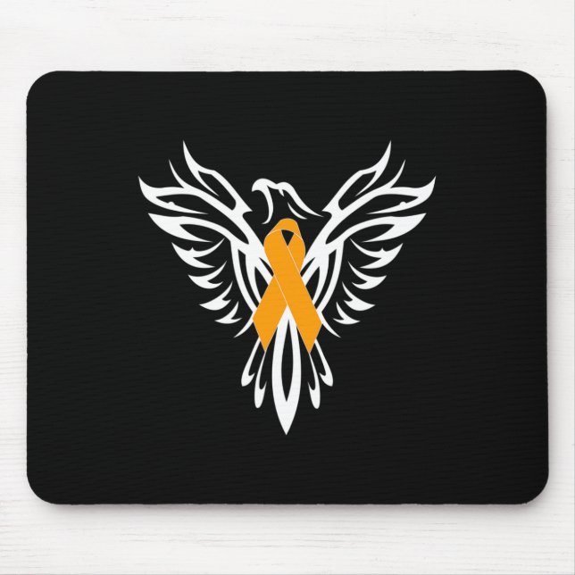 Sclerosis Awareness Orange Ribbon Phoenix  Mouse Pad (Front)