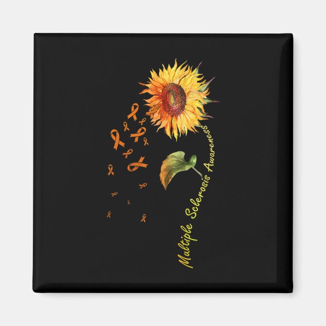Sclerosis Awareness Sunflower Ms Awareness  Magnet (Front)