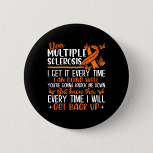 Sclerosis Butterfly Ribbon World Ms Day 6 Cm Round Badge