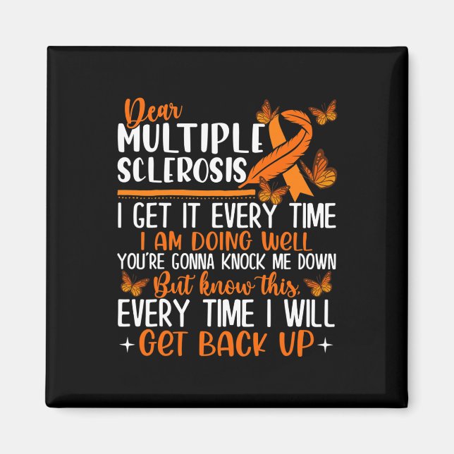 Sclerosis Butterfly Ribbon World Ms Day  Magnet (Front)