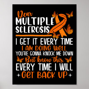 Sclerosis Butterfly Ribbon World Ms Day Poster