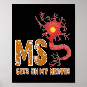 Sclerosis Fun Get On My Nerves  Poster