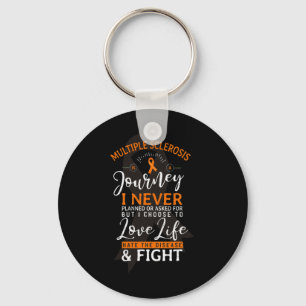 Sclerosis Is A Journey Ms Awareness Ribbon Key Ring