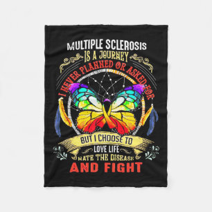 Sclerosis Is A Journey - Multiple Sclerosis Fleece Blanket