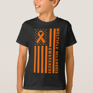 Sclerosis Ms Awareness Patriotic Usa American Flag T-Shirt