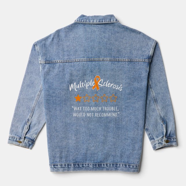 Sclerosis One Star Multiple Sclerosis Awareness Ms Denim Jacket (Back)