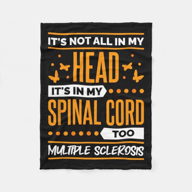 Sclerosis Quote For Ms Sclerosis Awareness  Fleece Blanket (Front)