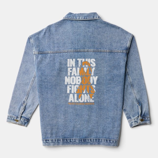 Sclerosis Support Ms Multiple Sclerosis Awareness  Denim Jacket (Back)