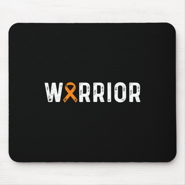 Sclerosis Warrior Awareness Ms Orange Ribbon  Mouse Pad (Front)