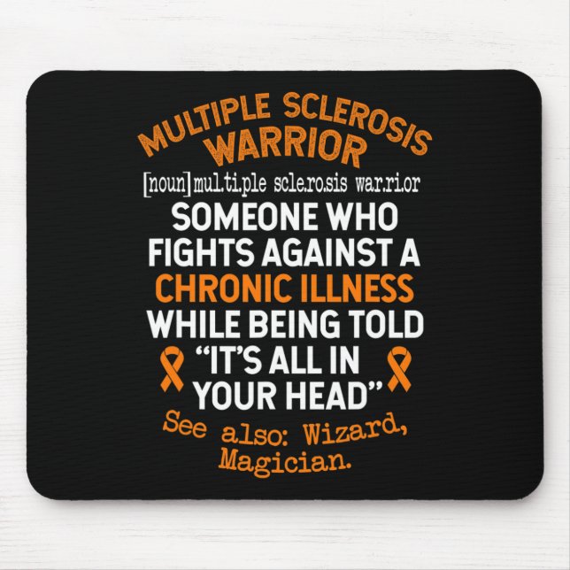 Sclerosis Warrior Definition Awareness  Mouse Pad (Front)