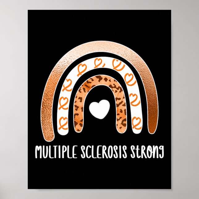 Sclerosis Warrior Orange Ribbon Ms Day  Poster (Front)