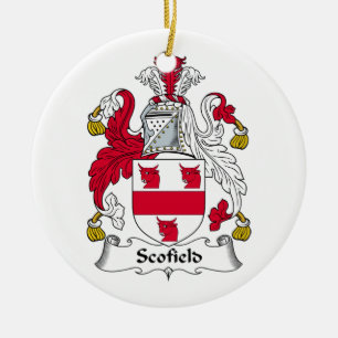 Scofield Family Crest Ceramic Tree Decoration