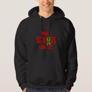 Scoliosis Awareness Hot Scoliotic Warrior Survivor Hoodie