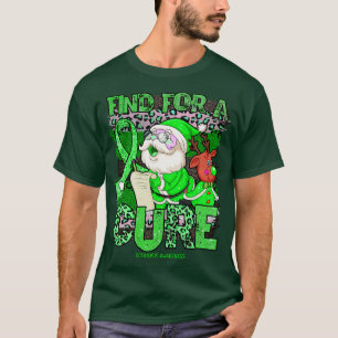 Scoliosis Awareness leopard christmas cure santa c T-Shirt