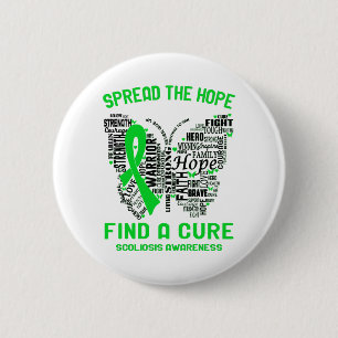 Scoliosis Awareness Month Ribbon Gifts 6 Cm Round Badge