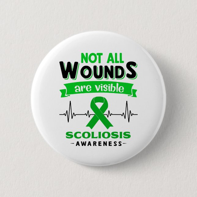 Scoliosis Awareness Month Ribbon Gifts 6 Cm Round Badge (Front)