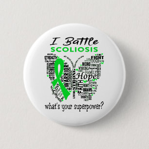 Scoliosis Awareness Month Ribbon Gifts 6 Cm Round Badge