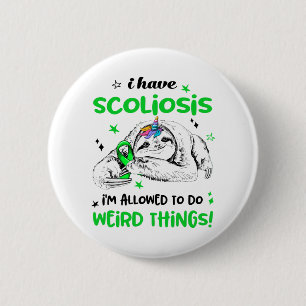 Scoliosis Awareness Month Ribbon Gifts 6 Cm Round Badge