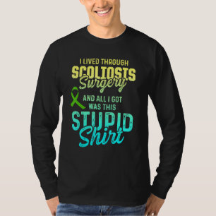 Scoliosis Awareness Scoliotic Warrior Survivor 4 T-Shirt