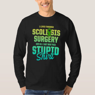 Scoliosis Awareness Scoliotic Warrior Survivor  7 T-Shirt