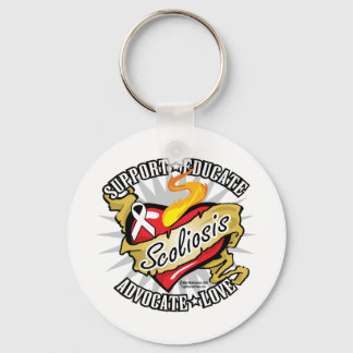 Scoliosis Classic Heart Key Ring